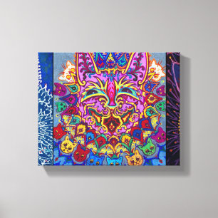 Decoratieve katten van Louis Wain Canvas Afdruk