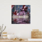 Decoratieve kersenboombloesems poster (Keuken)