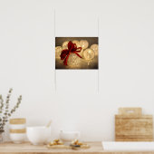 Decoratieve kerstbal en kaak poster (Keuken)