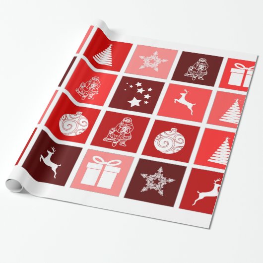 decoratieve kerstboomversieringen cadeaupapier (Uitgerold)