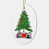 decoratieve kerstboomversieringen keramisch ornament (Links)