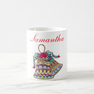 Decoratieve kerstklokken element koffiemok