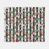 Decoratieve kerststrepen Patroonontwerp Fleece Deken (Voorkant (Horizontaal))