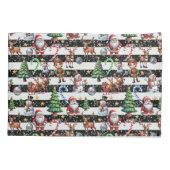 Decoratieve kerststrepen Patroonontwerp Kussensloop (Achterkant)