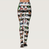 Decoratieve kerststrepen Patroonontwerp Leggings (Achterkant)