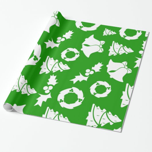Decoratieve kerstversiering Elegant in Green Cadeaupapier (Uitgerold)