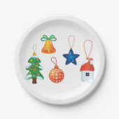 Decoratieve kerstversieringen papieren bordje (Voorkant)