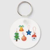 Decoratieve kerstversieringen sleutelhanger (Achterkant)