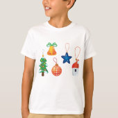 Decoratieve kerstversieringen t-shirt (Voorkant)