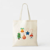 Decoratieve kerstversieringen tote bag (Achterkant)
