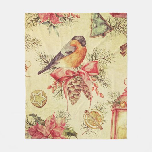 decoratieve kerstvlinderbank fleece deken (Voorkant)