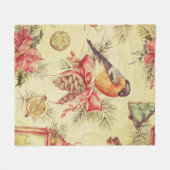 decoratieve kerstvlinderbank fleece deken (Voorkant (Horizontaal))