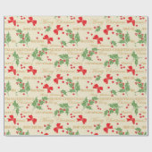 Decoratieve kerstwrapping cadeaupapier (Vlak)