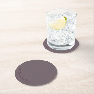 Decoratieve Kerstzilver Plum Papieren Onderzetter