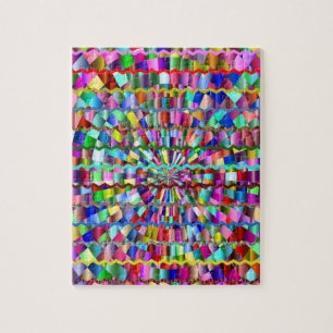 Decoratieve kleuren legpuzzel
