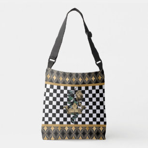  decoratieve kroon en Roos Crossbody Tas