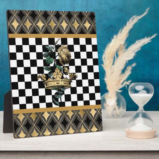  decoratieve kroon en Roos Fotoplaat (Zijkant)