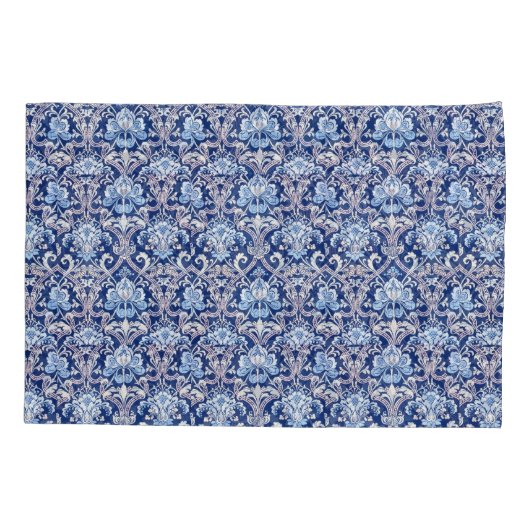 decoratieve kunst 19e-eeuws bloemontwerp kussensloop (Achterkant-Links)