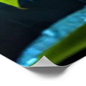 Decoratieve kunst - regendruppels op de bladeren # poster (Hoek)