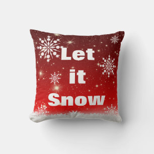 Decoratieve Laat het sneeuwen Kristallen Sneeuwvlo Kussen