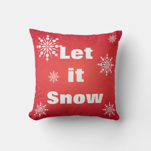 Decoratieve Laat het Sneeuwen Kristallen Sneeuwvlo Kussen