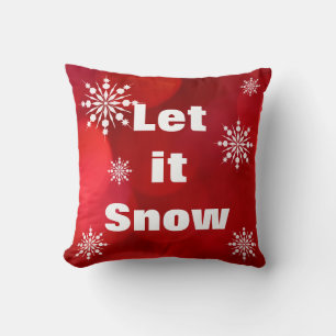 Decoratieve Laat het Sneeuwen Kristallen Sneeuwvlo Kussen