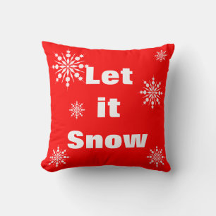 Decoratieve Laat het Sneeuwen Kristallen Sneeuwvlo Kussen