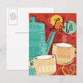 Decoratieve latte potten en bekers briefkaart (Voorkant / Achterkant)