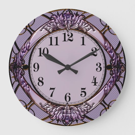 Decoratieve legante wandklok grote klok (Voorkant)