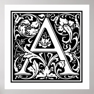 Decoratieve letter A Poster