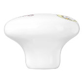 Decoratieve letter M monogram handvat knop (Zijkant)