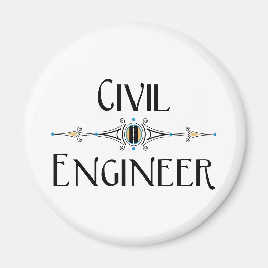 Decoratieve lijn voor civiele ingenieur magneet (Voorkant)