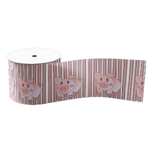 decoratieve lintkinderen roze varkens grosgrain lint
