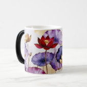 Decoratieve Lotus Flowers Design #1 Magische Mok (Voorkant links)