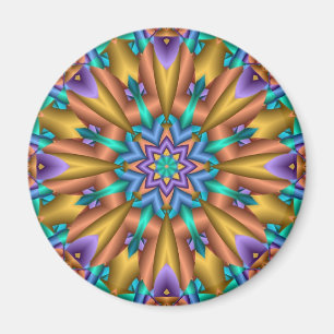 Decoratieve mandala magneet zon