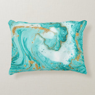 Decoratieve marmertextuur. Abstract schilderen. Tu Accent Kussen