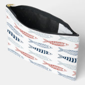 Decoratieve mediterrane sardines vispatroon etui (Open)