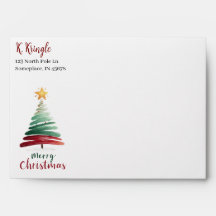 Decoratieve Minimalistische Kerstboom Envelop