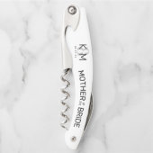 Decoratieve moderne bruiloft moeder van Bride B-ID Kurkentrekker (Voorkant)