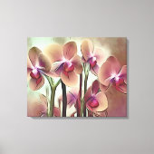 Decoratieve moderne stijlvolle orchideeën canvas afdruk (Voorkant)