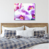 Decoratieve moderne stijlvolle orchideeën canvas afdruk (Insitu (Slaapkamer))