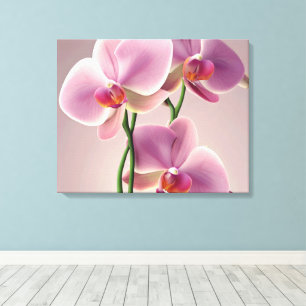 Decoratieve moderne stijlvolle orchideeën canvas afdruk
