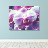 Decoratieve moderne stijlvolle orchideeën canvas afdruk (Insitu (Houten vloer))