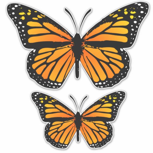 Decoratieve monarchvlinder sticker (Voorkant)