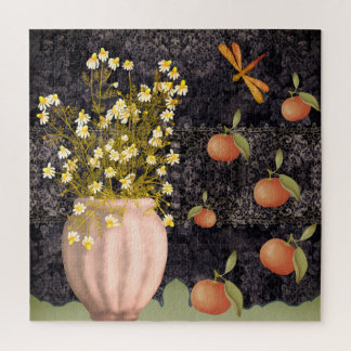 Decoratieve Moody Floral Legpuzzel