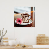 Decoratieve muurkunst - Mokken #4 Poster (Keuken)