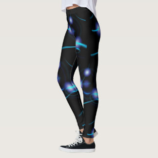 Decoratieve neonverlichting met glanzende vormen leggings