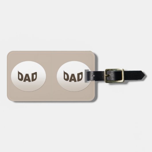 Decoratieve papa bagagelabel (Voorkant horizontaal)