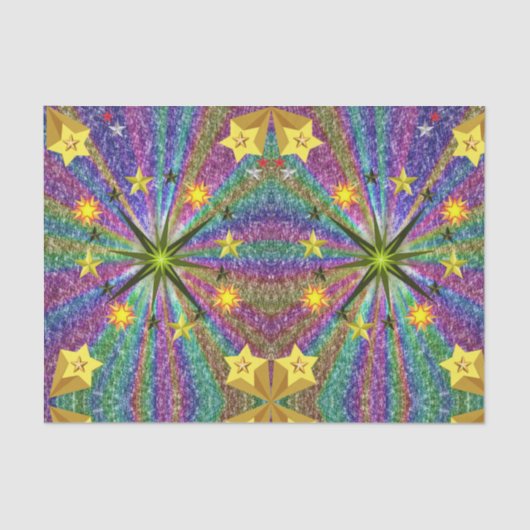 Decoratieve papieren sterren tissuepapier (Voorkant)