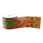 Decoratieve Perzische bloemenprint Grosgrain Lint (Spoel)